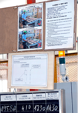 Safety measures for employees using of machines.