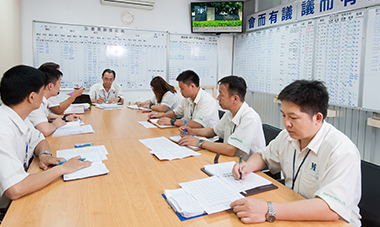 General Production Meetings every morning and Individual Department Meetings held once a week