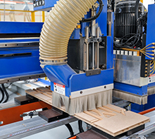 Plain wood processing by using CNC machine