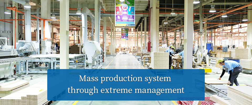 Mass production system through extreme management
